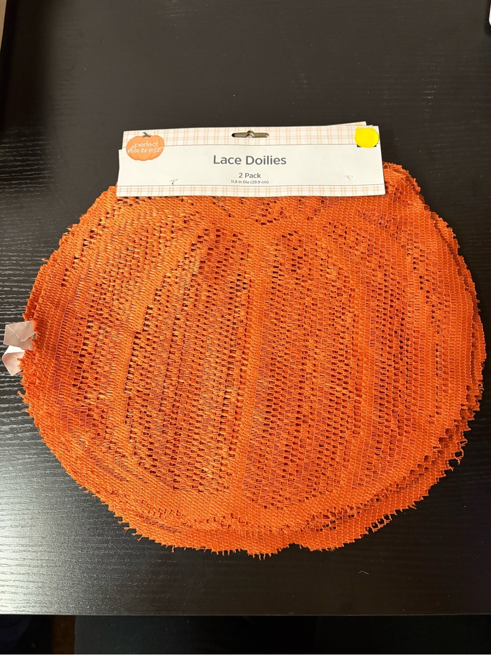 Fall Orange Lace Doilies Set 12 Perfect Harvest Table Decor Bundle
